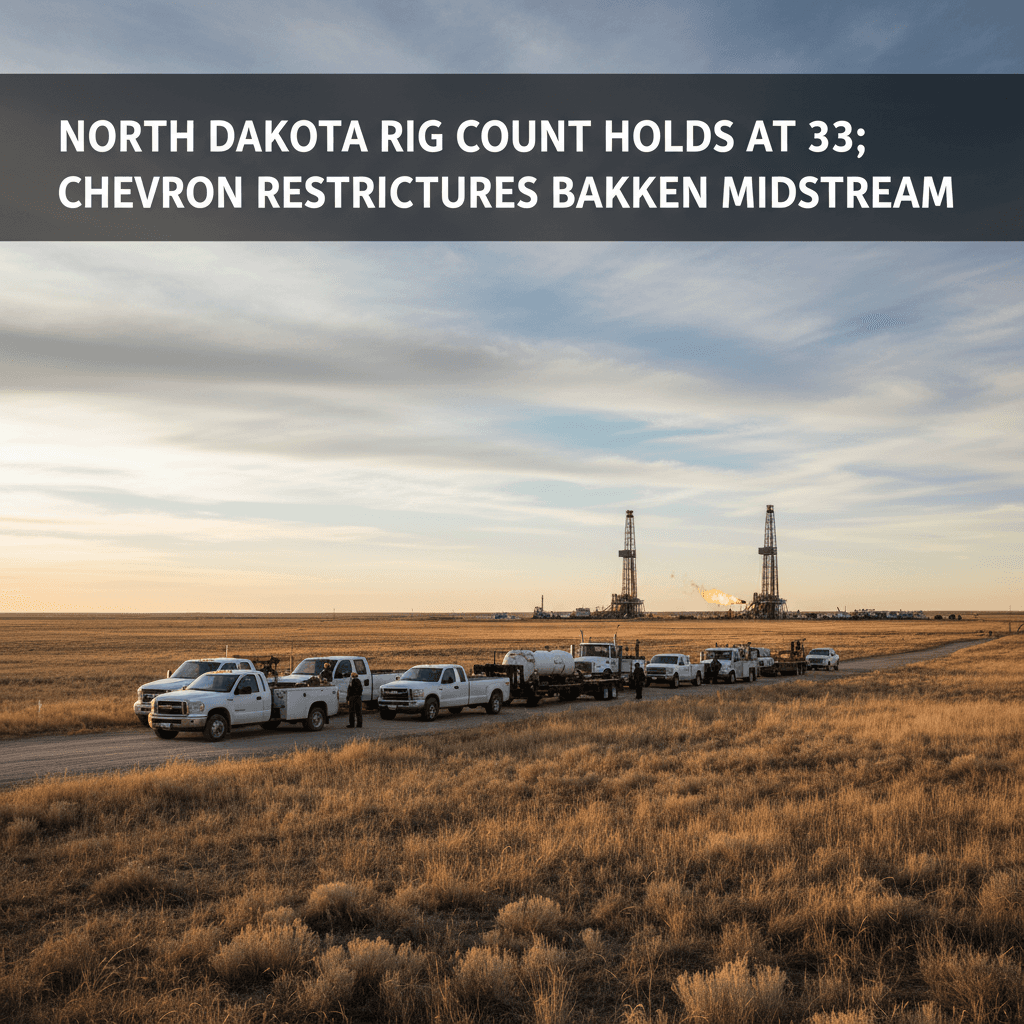 North Dakota Rig Count Holds at 33; Chevron Restructures Bakken Midstream - Bakken Wire